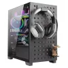 Korpusas Azza Elise Tower Black, Tower, juodas