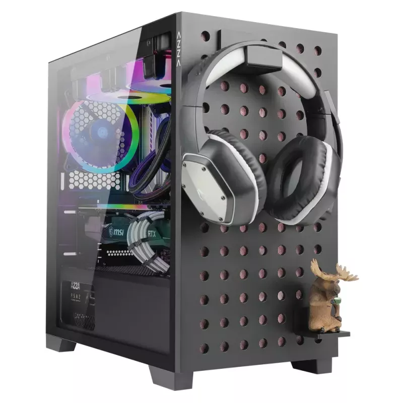Korpusas Azza Elise Tower Black, Tower, juodas