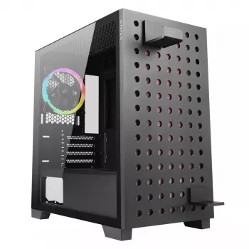 Korpusas Azza Elise Tower Black, Tower, juodas