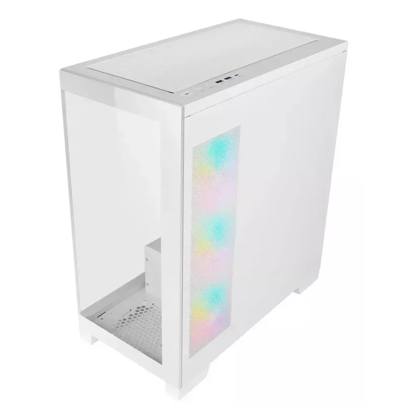 PC Midi Tower AZZA Cove (CSAZ-570W) — Juoda, ATX/Micro-ITX/ITX, 3x120mm šoniniai ventiliatoriai, 1x120mm galinis ventiliatorius, palaiko 2,5 colio ir 3,5 colio diskus