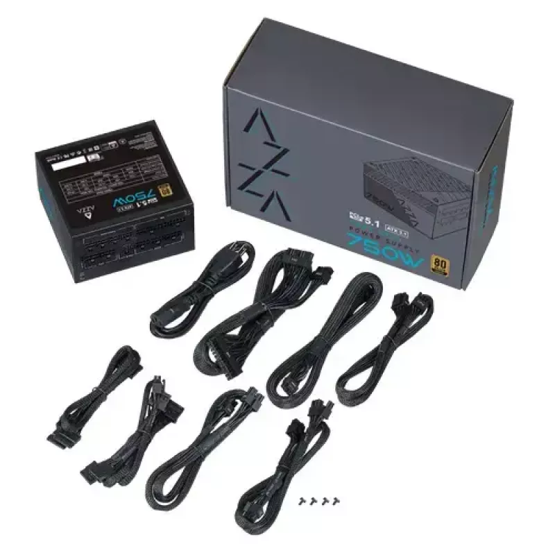Azza PSAZ-750G maitinimo blokas 750 W 20+4 pin ATX ATX juodas