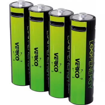 Įkraunama Li‑Ion AA baterija VERICO LoopEnergy AA2550 USB‑C 4 vnt. rinkinys