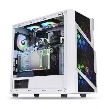 PC korpusas Thermaltake Commander C31 TG Snow ARGB Edition Midi Tower juoda, balta