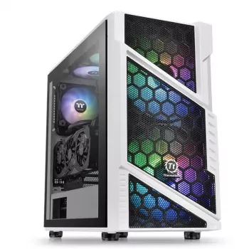 PC korpusas Thermaltake Commander C31 TG Snow ARGB Edition Midi Tower juoda, balta