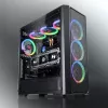 Korpusas Midi Tower RAIJINTEK Ponos MS – juodas, priekiniai 120/140 mm ventiliatoriai, 1x 120 mm galinis, HDD 3,5 colio, SSD 2,5 colio, 210×442×485 mm