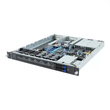 1U stovo serveris GIGABYTE E133-C10-AAG1 — lizdas AM5, AMD EPYC 4004 palaikymas, 4x DDR5 DIMM, 800W 80 PLUS Titanium maitinimo blokas