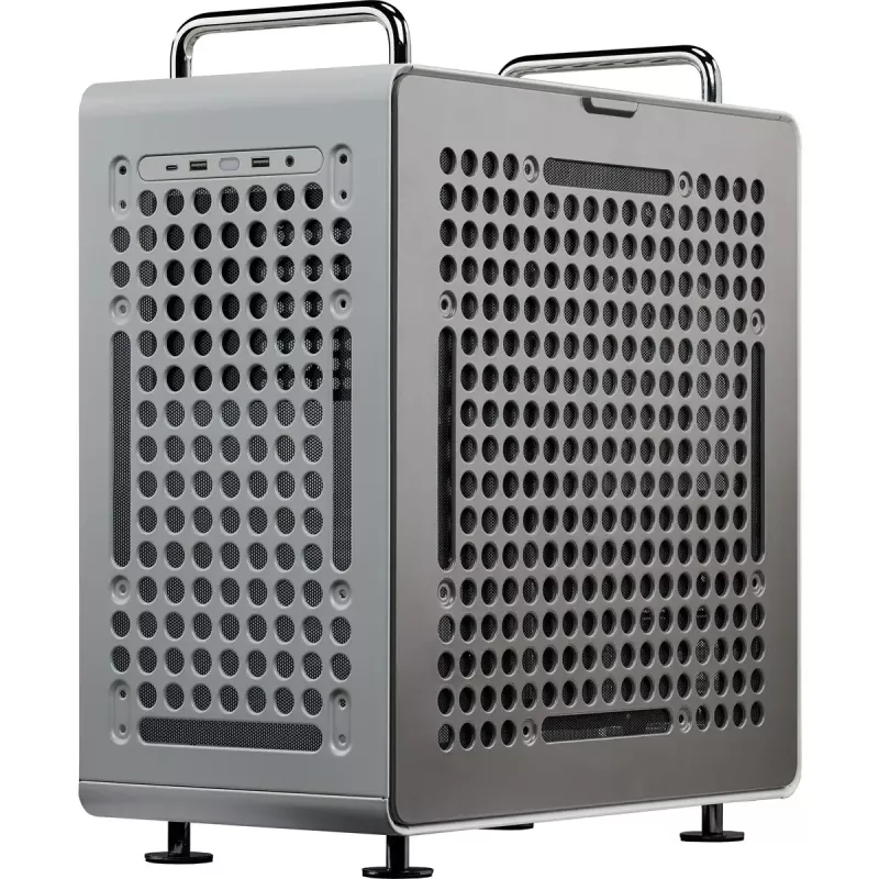 Kompiuterio korpusas Cooler Master QUBE 540 Moonstone – mid-tower su grūdinto stiklo šoniniu dangteliu (pilka spalva)