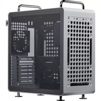 Kompiuterio korpusas Cooler Master QUBE 540 Moonstone – mid-tower su grūdinto stiklo šoniniu dangteliu (pilka spalva)