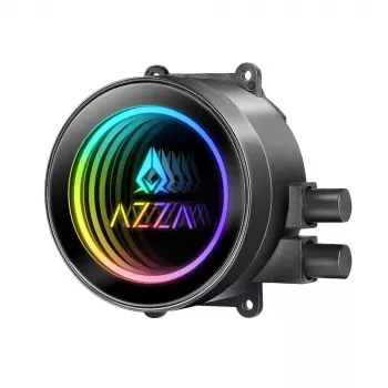 Skysčio aušinimo komplektas Azza LCAZ-240C-ARGB 12 cm Juodas