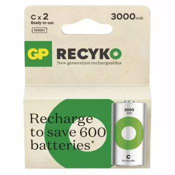 Įkraunama baterija GP Batteries Recyko 3000 C NiMH 3000 mAh 1,2 V (2 vnt.)