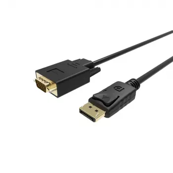 UNITEK Y-5118F vaizdo kabelio adapteris 1,8 m VGA DisplayPort juodas