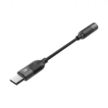 Mobiliojo telefono laidas UNITEK M1204A USB C į 3,5mm juodas 0,1m