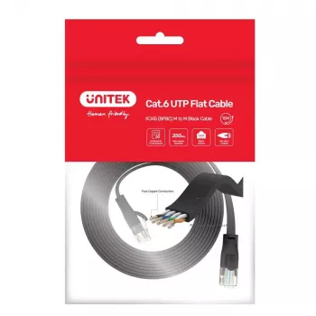 Ethernet kabelis UNITEK Cat 6 UTP RJ45 20m Juodas