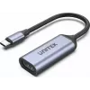USB-C į HDMI adapteris Unitek V1416B, pilkas, vieno prievado vaizdo išvedimas