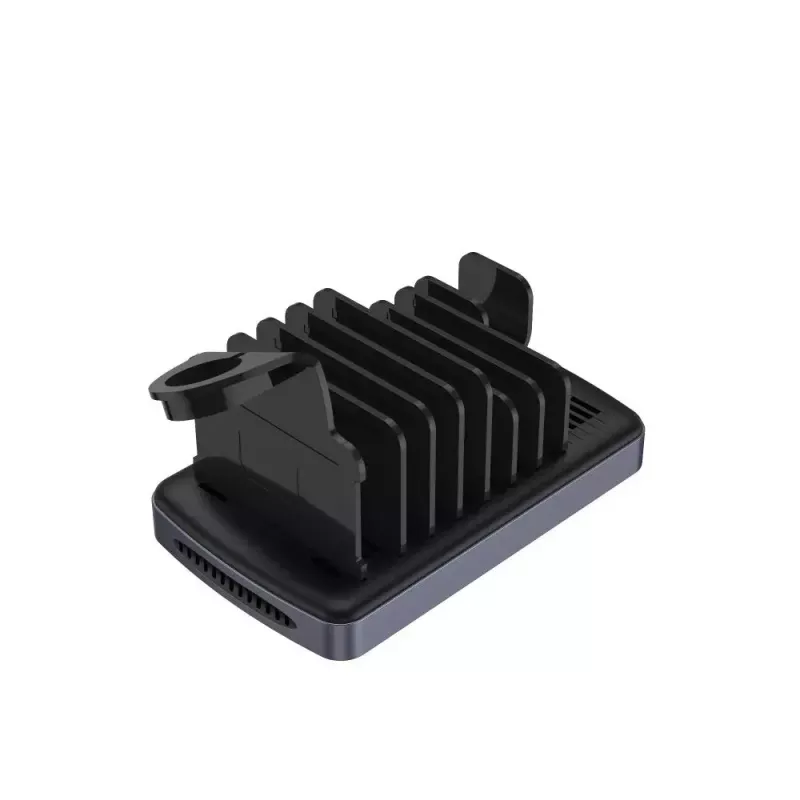Unitek P1207B įkrovimo stotis, 3x USB-A 20W + 3x USB-C PD 60W, 80 W, juoda