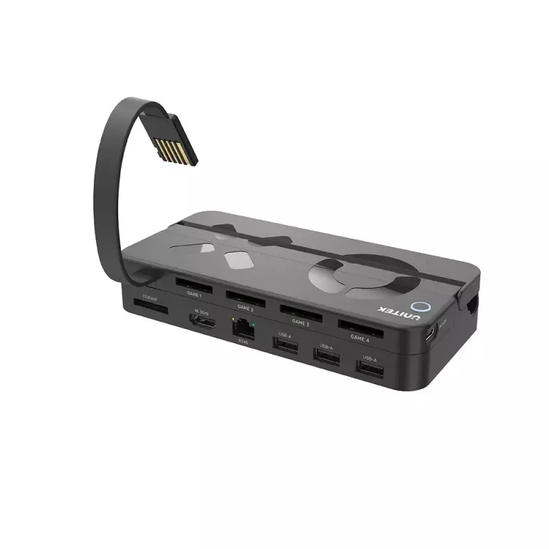Dokavimo stotelė UNITEK G1002B, skirta Nintendo Switch, laidinė, juoda