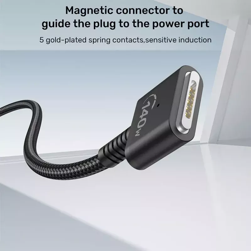Maitinimo laidas UNITEK C14121BK-1M Juodas MagSafe 3 USB C 1m 28V 5A