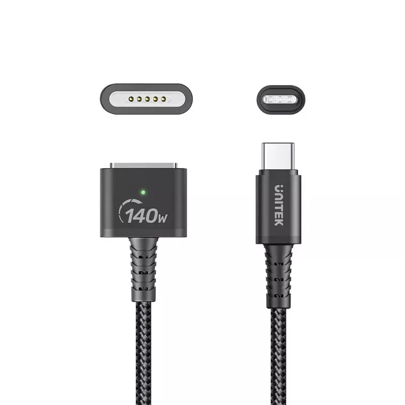Maitinimo laidas UNITEK C14121BK-1M Juodas MagSafe 3 USB C 1m 28V 5A