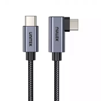 USB-C laidas UNITEK C14123BK-1M 1m USB 2.0 juoda pilka