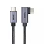 USB-C laidas UNITEK C14123BK-1M 1m USB 2.0 juoda pilka
