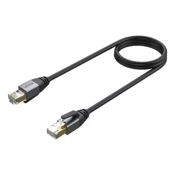 Tinklo kabelis UNITEK C18149AGY03-5M RJ-45 Cat8 5m Juodas