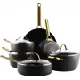 GreenPan CC008481-001 keptuvės rinkinys 6 vnt., juodos ir aukso spalvos