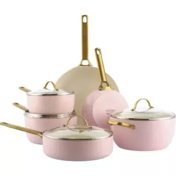 Keptuvių rinkinys GreenPan CC008483-001 – 6 dalių, aukso ir rožinės spalvos