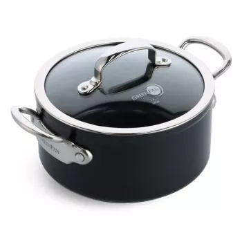 Universali keptuvė GreenPan Barcelona Pro apvali 200 mm, juoda, 1,84 kg, be PFAS