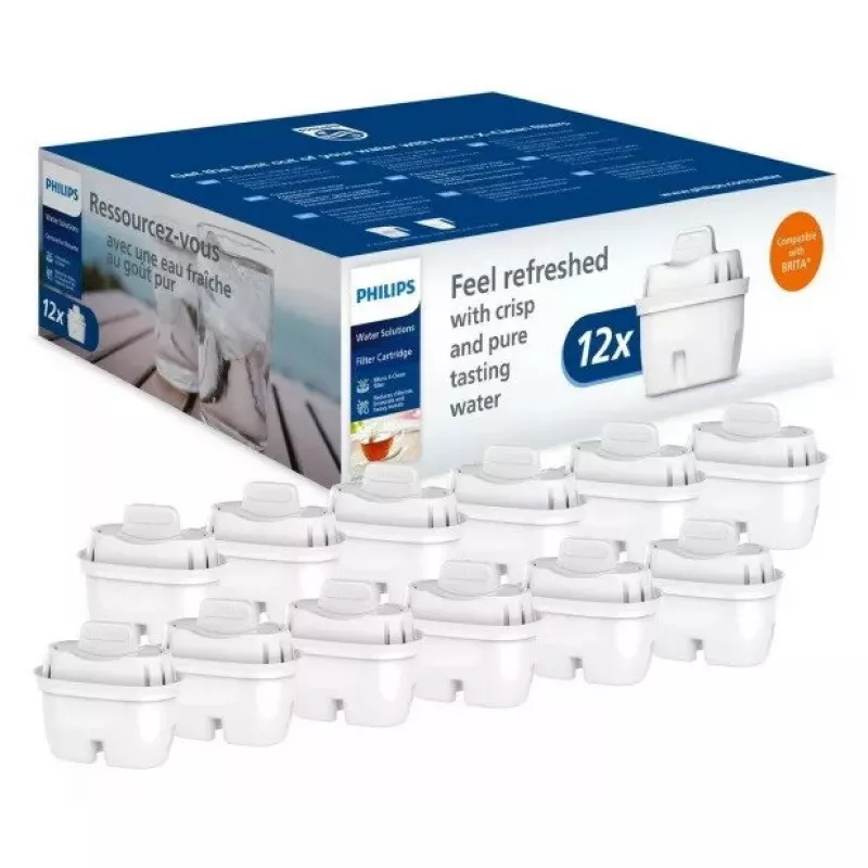 Vandens filtro kasetė Philips AWP213/10 Micro Xclean keitimo, pakuotė po 12 vnt.