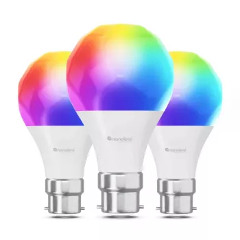 Nanoleaf NF080B02-3A19B protinga LED lemputė – valdoma per Wi‑Fi, Matter ir Bluetooth