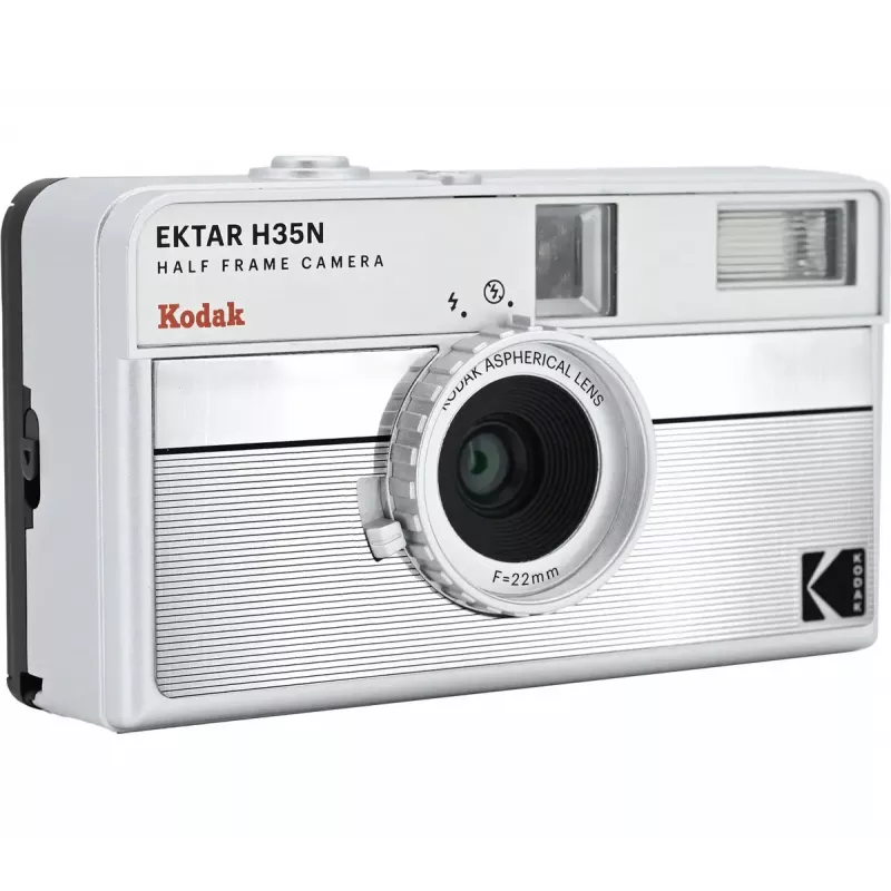 Kodak EKTAR H35N Striped Silver 35mm juostinis fotoaparatas