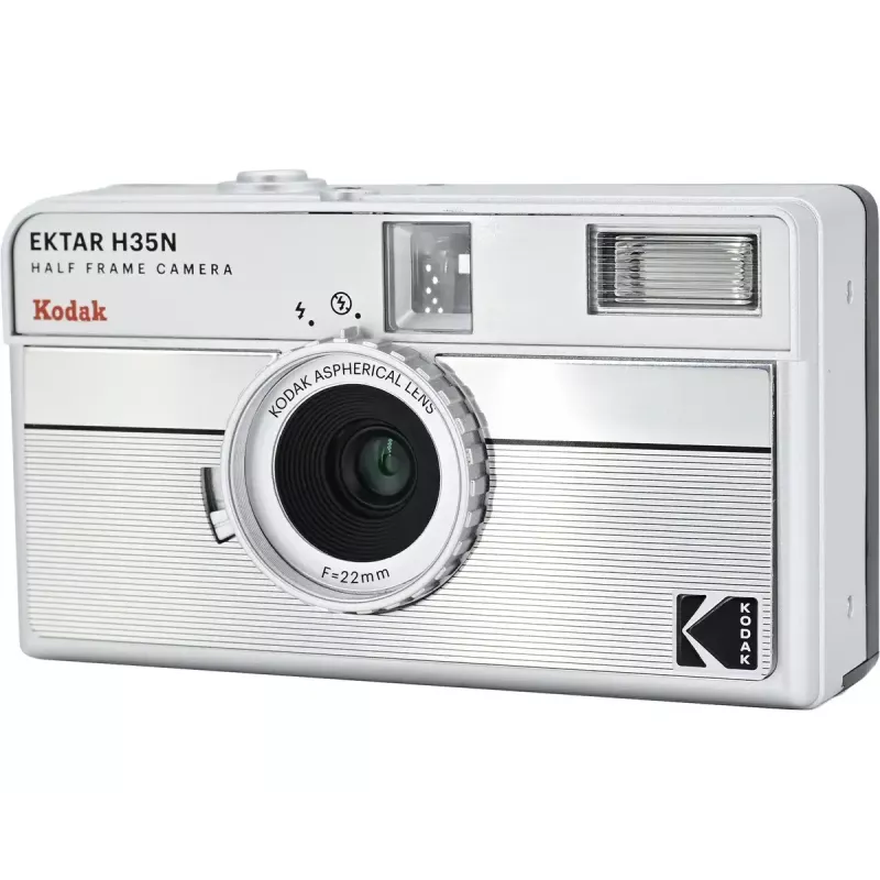 Kodak EKTAR H35N Striped Silver 35mm juostinis fotoaparatas