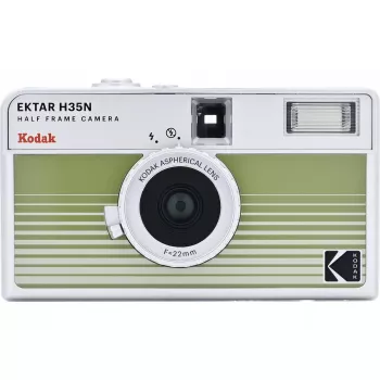 Kodak Ektar H35N dryžuota žalia RK0303 – 35 mm diapazono ieškiklio juostinė kamera su rankiniais valdikliais
