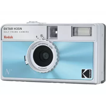35 mm juostinis fotoaparatas Kodak EKTAR H35N Glazed Blue – taško ir fotografavimo, fiksuotas objektyvas