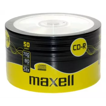 Tušti CD-R diskai MAXELL 624036 — 700 MB, 52x, pakuotė po 50 vnt.