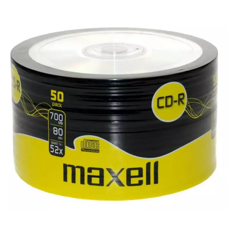 Tušti CD-R diskai MAXELL 624036 — 700 MB, 52x, pakuotė po 50 vnt.