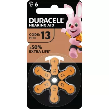 Klausos aparato baterija Duracell EasyTab 13 (PR48) 6 vnt.
