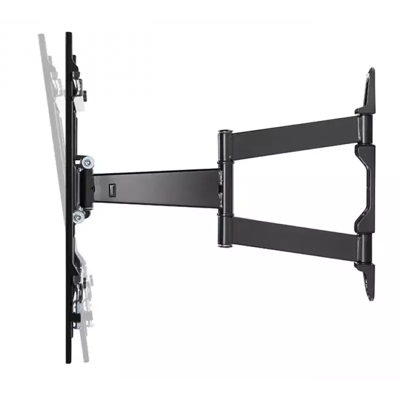 Sieninis/ lubinis laikiklis ekranams B-TECH BTV513 55 colių (139,7 cm), max 35 kg, VESA 426×400, pakreipimas -2–10°, pasukimas 180° — juodas