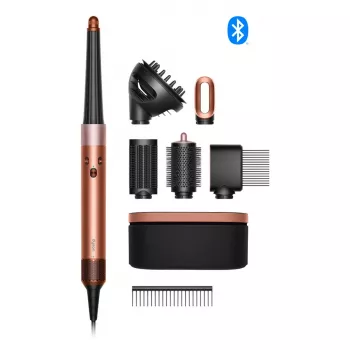Dyson Airwrap ID Curly + Coily multistyleris su šilta oro srove, kūgio formos garbanojimo antgaliu, juodos/rožinio aukso spalvos