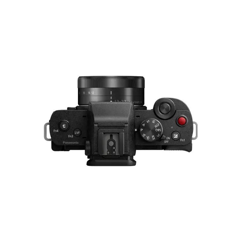 Panasonic Lumix DC-G100D juodas fotoaparato rinkinys su H-FS 12-32 objektyvu ir DMW-SHGR2 rankena