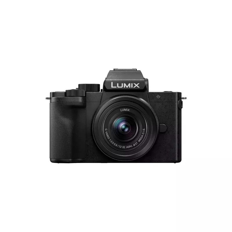 Panasonic Lumix DC-G100D juodas fotoaparato rinkinys su H-FS 12-32 objektyvu ir DMW-SHGR2 rankena