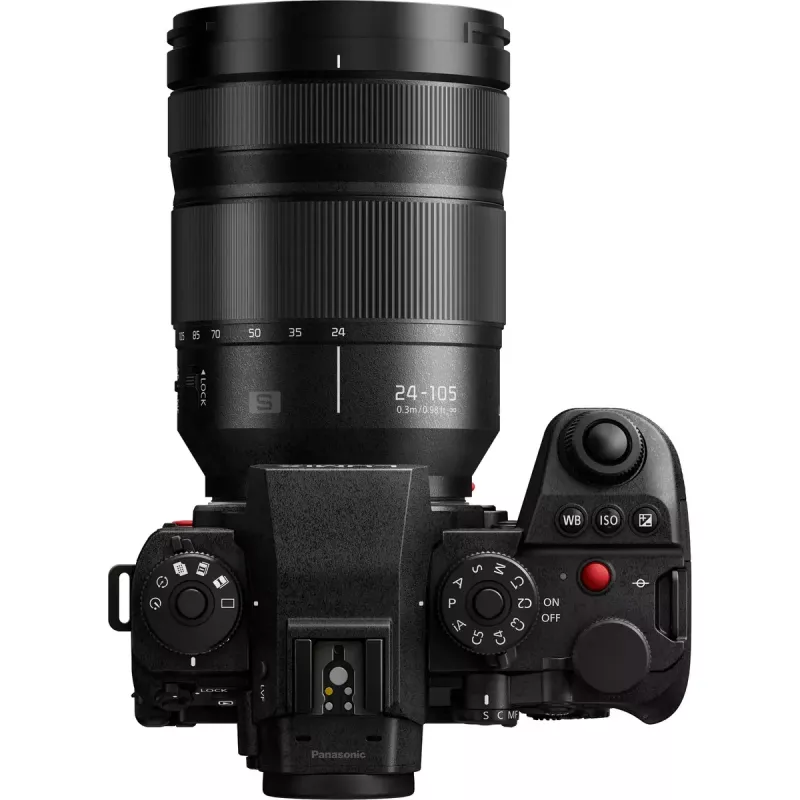 Veidrodinis fotoaparatas Panasonic Lumix DC-S1R II su 24–105 mm objektyvu, 47,3 MP pilno kadro
