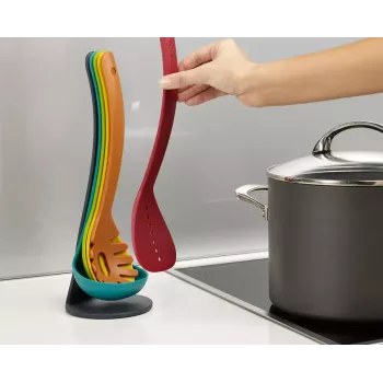 Virtuvinių įrankių rinkinys Joseph Joseph 10124 Nest™ Utensils Plus 5 vnt., įvairiaspalvis, atsparus karščiui iki 200°C
