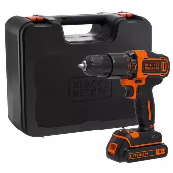 Gręžtuvas sūkio ir smūginis Black & Decker BDCHD18K-QW 1400 RPM, 1.5 Ah, juoda, oranžinė