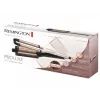 Automatinis garbanojimo prietaisas Remington CI91AW – rožinis auksas/juoda, S formos cilindras, keraminė danga, 150–210 °C, 3 m besisukantis laidas