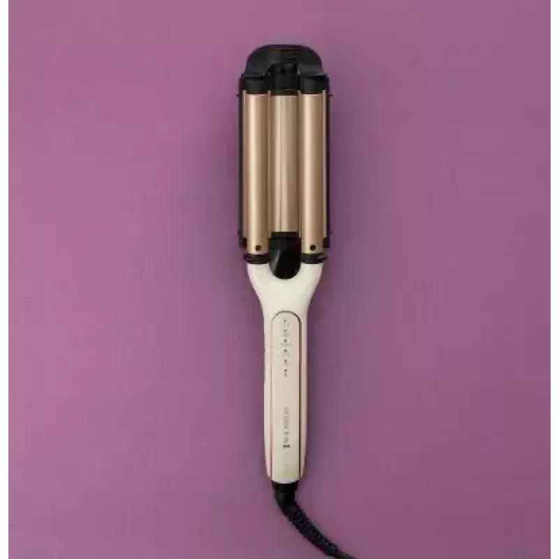 Automatinis garbanojimo prietaisas Remington CI91AW – rožinis auksas/juoda, S formos cilindras, keraminė danga, 150–210 °C, 3 m besisukantis laidas