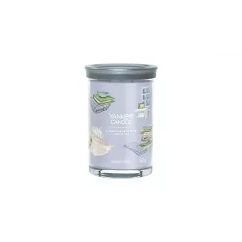 Stiklinė cilindrinė žvakė Yankee Candle A Calm & Quiet Place — aukštis 149 mm, plotis 99 mm, svoris 567 g