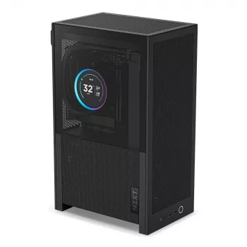 Korpusas NZXT H2 Flow Small Form Factor (SFF) — Mini-ITX, 2x 2,5 colio vietos, grūdintas stiklas, juodas, 181×263×435 mm