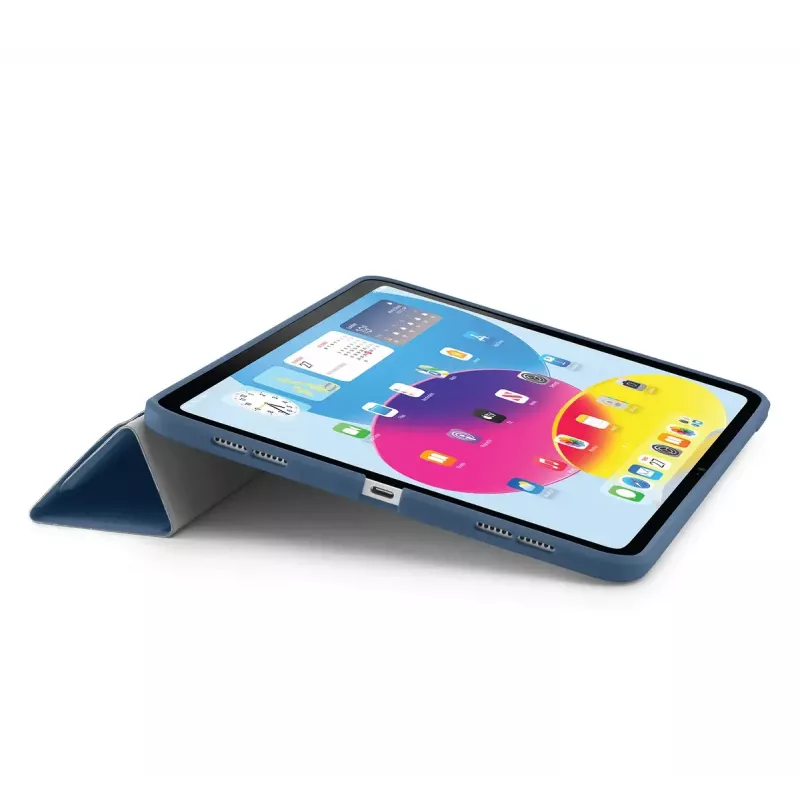 Dėklas su atlenkiamu dangteliu PIPETTO P052-51-V iPad 10th Gen (10,9 colio) – mikropluoštas ir TPU, 5 stovo padėtys