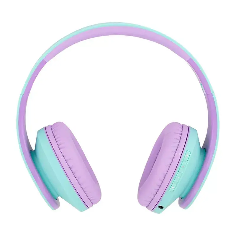 Belaidės ausinės vaikams PowerLocus P2 mėlynai violetinės